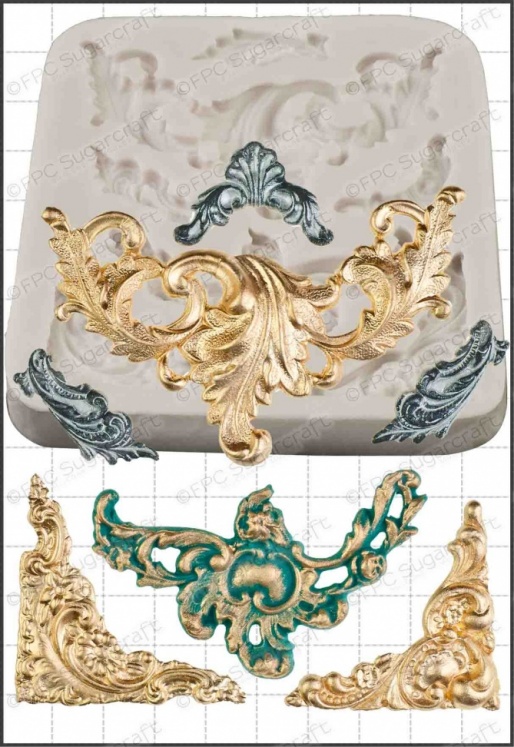 'Baroque Scrolls' Silicone Mould